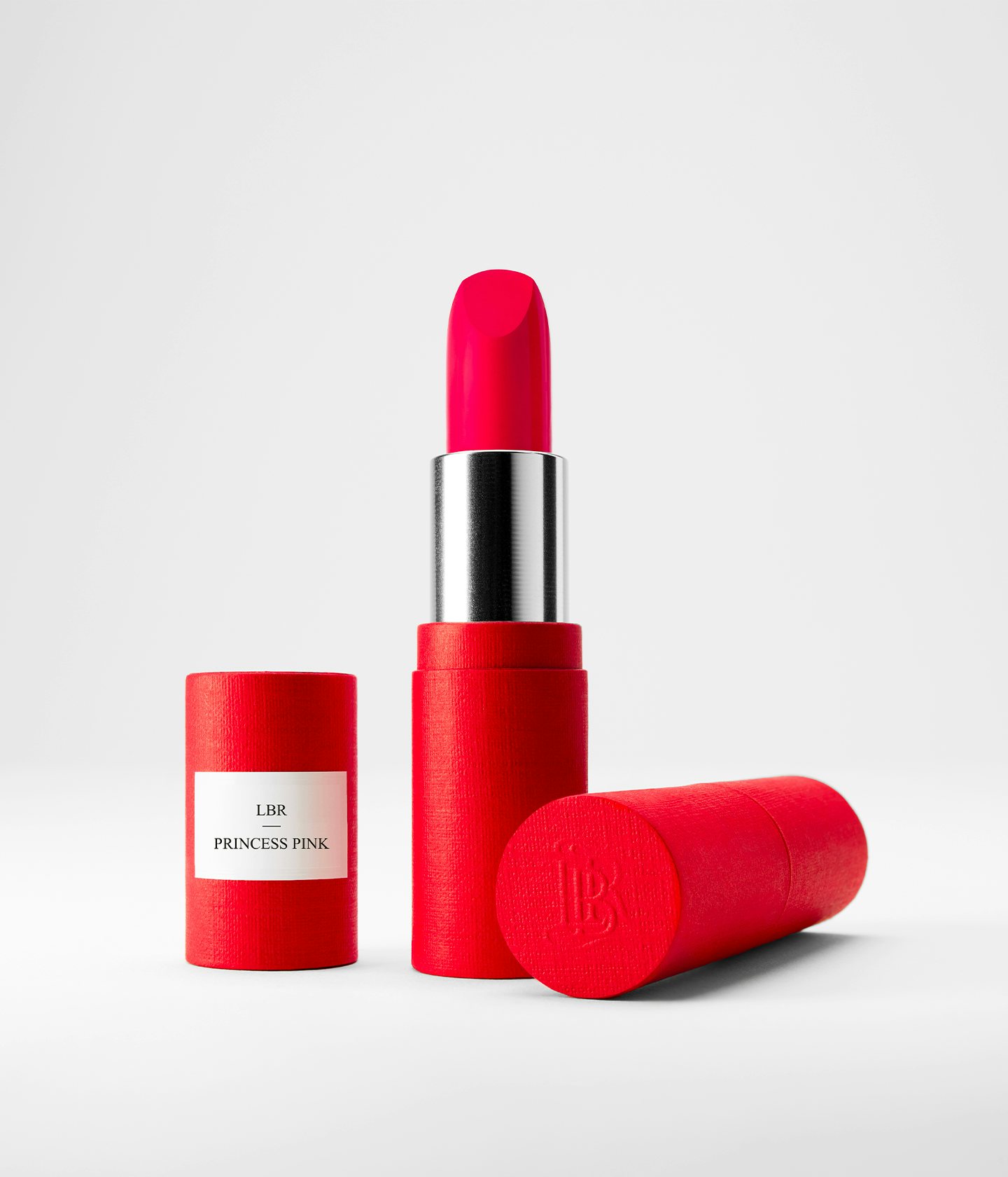La bouche rouge Princess Pink lipstick in the red paper case
