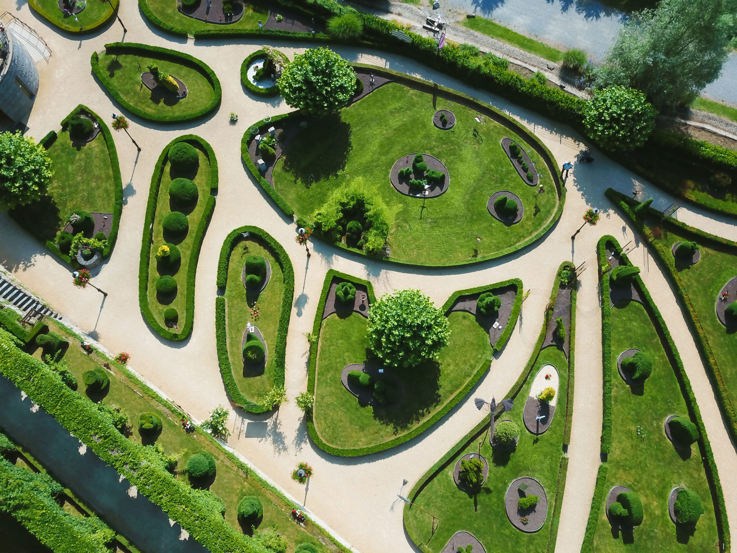 parc des topiaires vue du ciel