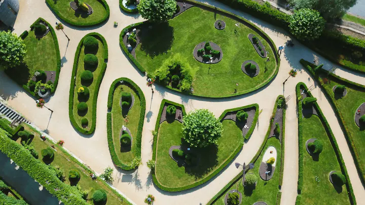 parc des topiaires vue du ciel