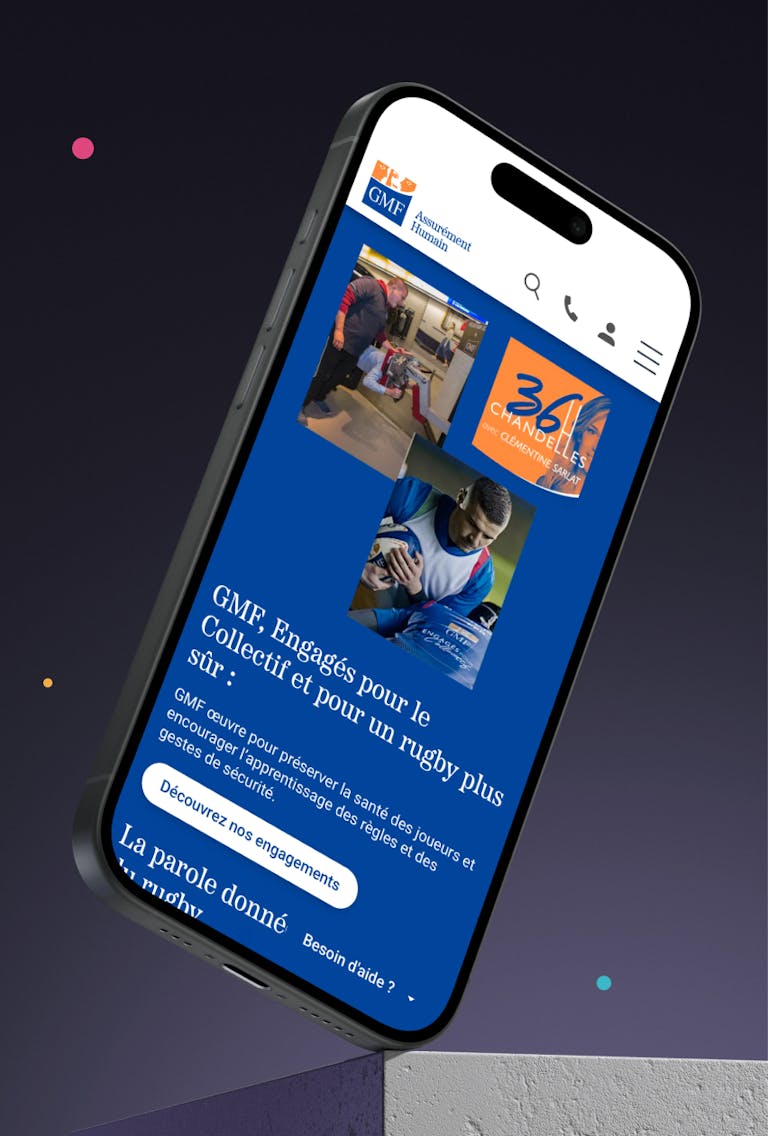Le site GMF en version mobile