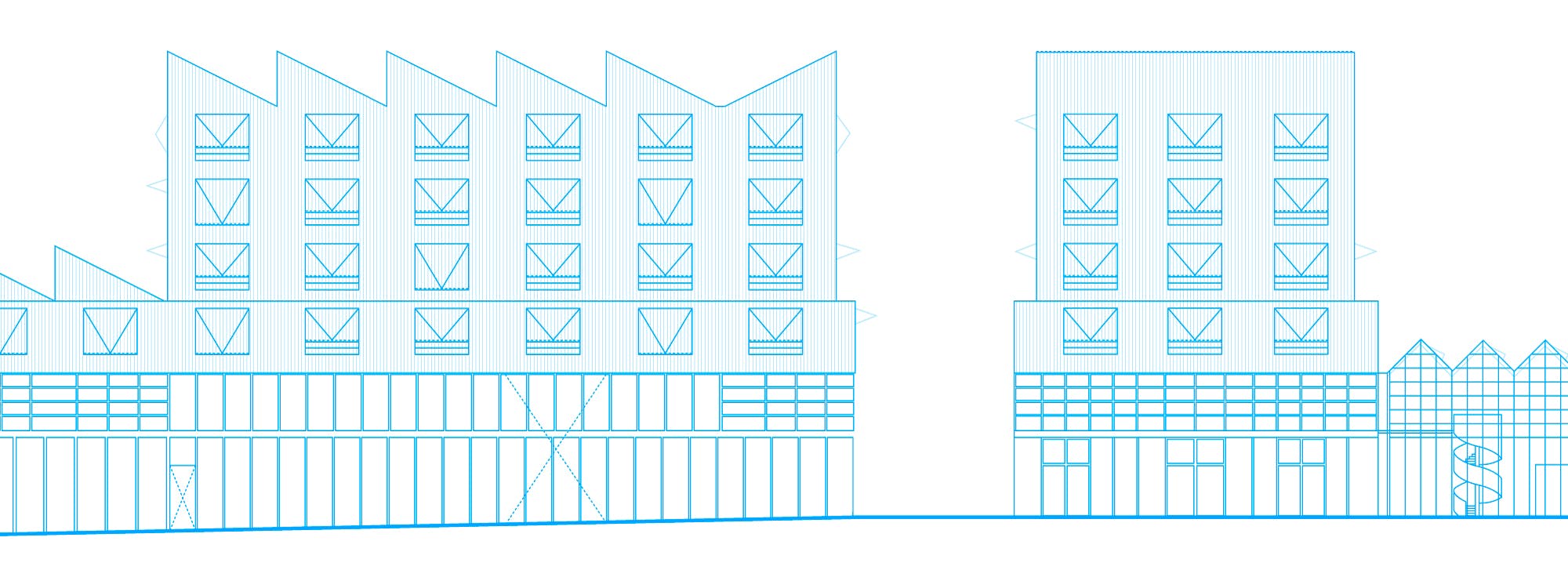 Plan des facades du batiment