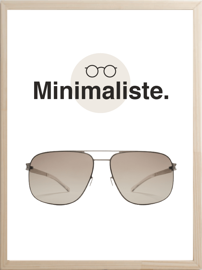 logo minimaliste lunettes de soleil mykita metal 