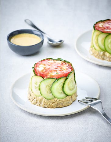 Mini mackerel and courgette domes
