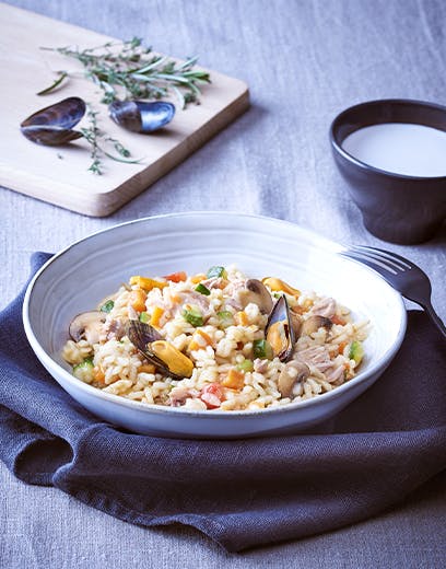 recette de risotto de fruits de mer la belle-iloise