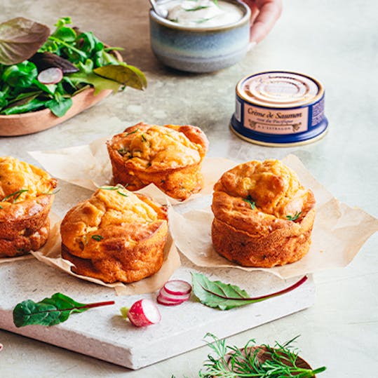 recette de muffin à la crème de saumon la belle-iloise