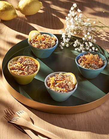 Mackerel with Menton lemon served in shot glasses