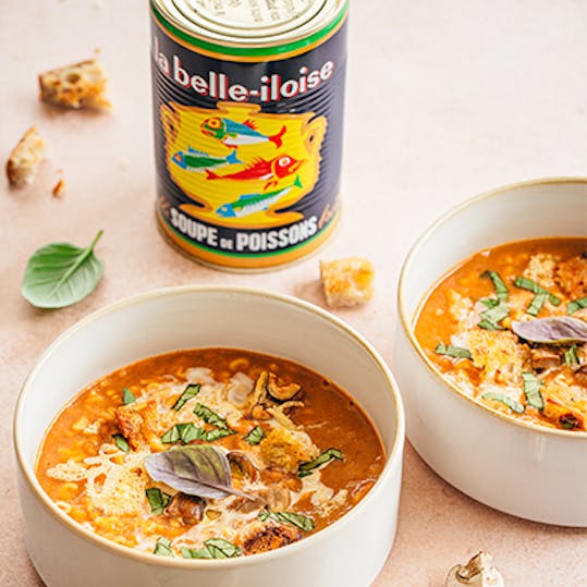 recette gratin écoliers à la soupe de poissons la belle-iloise