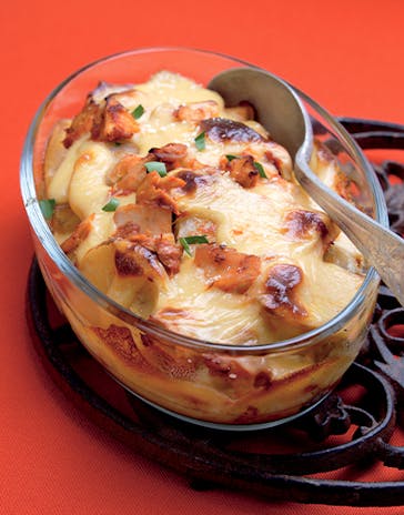 Tuna and Jerusalem artichoke gratin