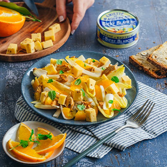 Recette endives au maquereau à la bière