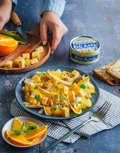 Recette endives au maquereau à la bière