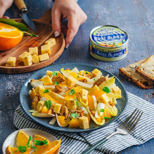 Recette endives au maquereau à la bière