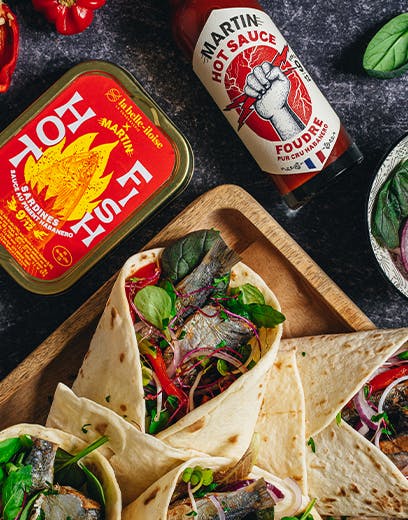 recette tacos aux sardines hot fish la belle-iloise