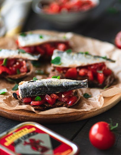 recette toasts chauds aux sardines à l'huile d'olive