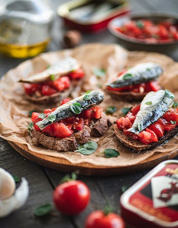 Toasts chauds aux sardines Saint-Georges
