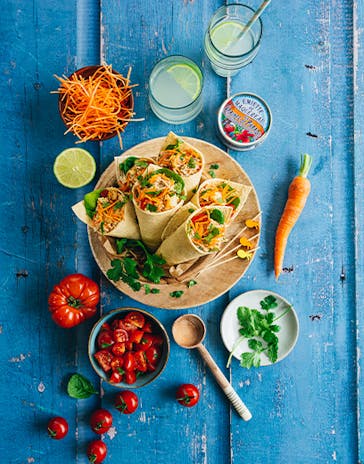 Mackerel with seeds of paradise wrap