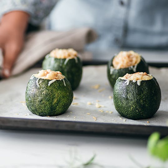 recette courgettes farcies à l'écrasé de pommes de terre la belle-iloise