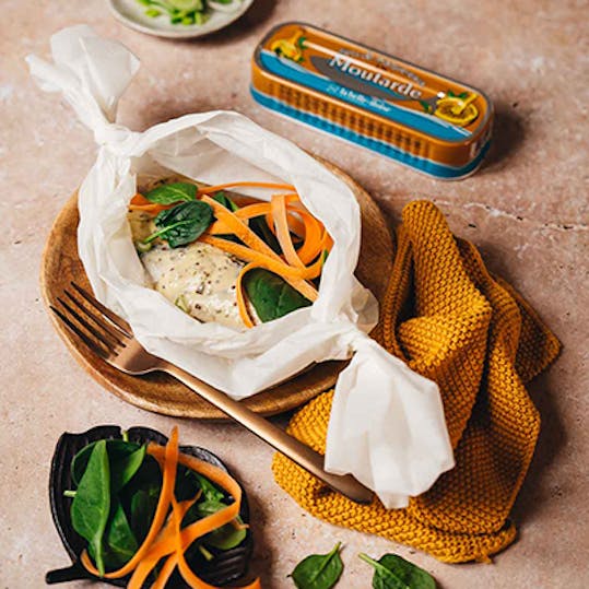 recette la belle-iloise papillotes de maquereaux à la moutarde