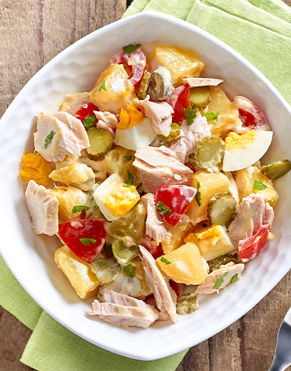 Recette piémontaise au thon - Salade piémontaise au thon - Conserverie