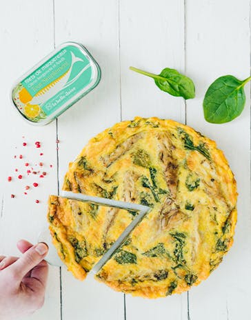 Quiche sans pâte au Maquereau et épinards