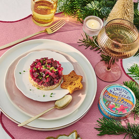 tartare de betterave graines de paradis et amandes