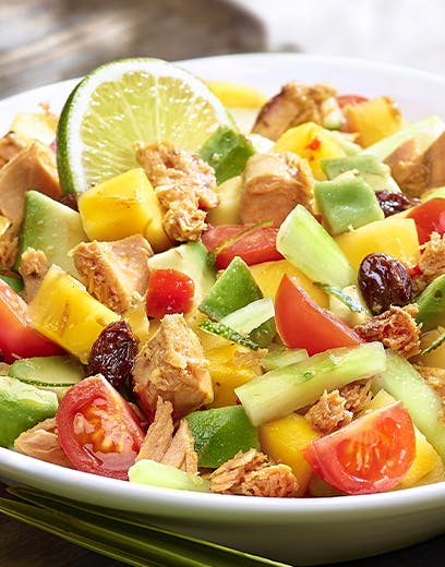 recette salade des caraïbes à l'émietté de thon marie-galante