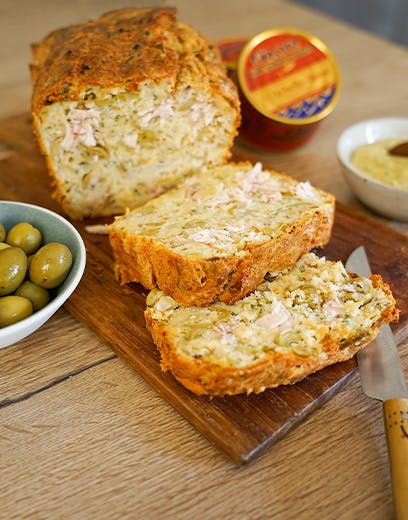 recette de cake au thon aux olives vertes de la belle-iloise