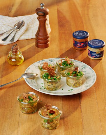Appetisers with warm spreads
