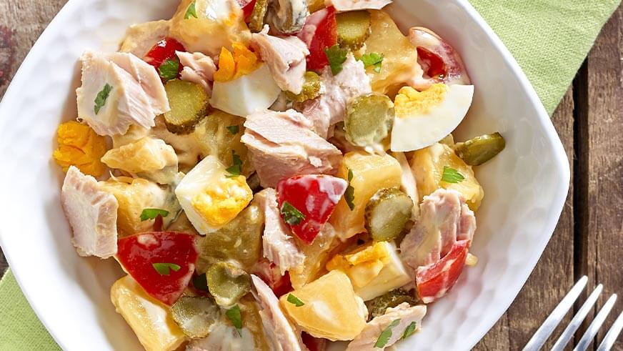 Recette piémontaise au thon - Salade piémontaise au thon - Conserverie