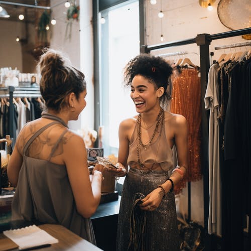 Sophia at her boutique in Brooklyn