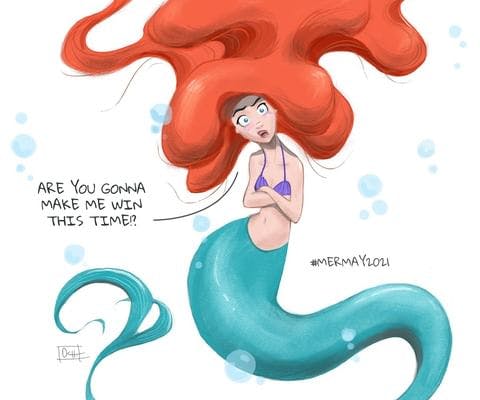Illustration of a mermaid