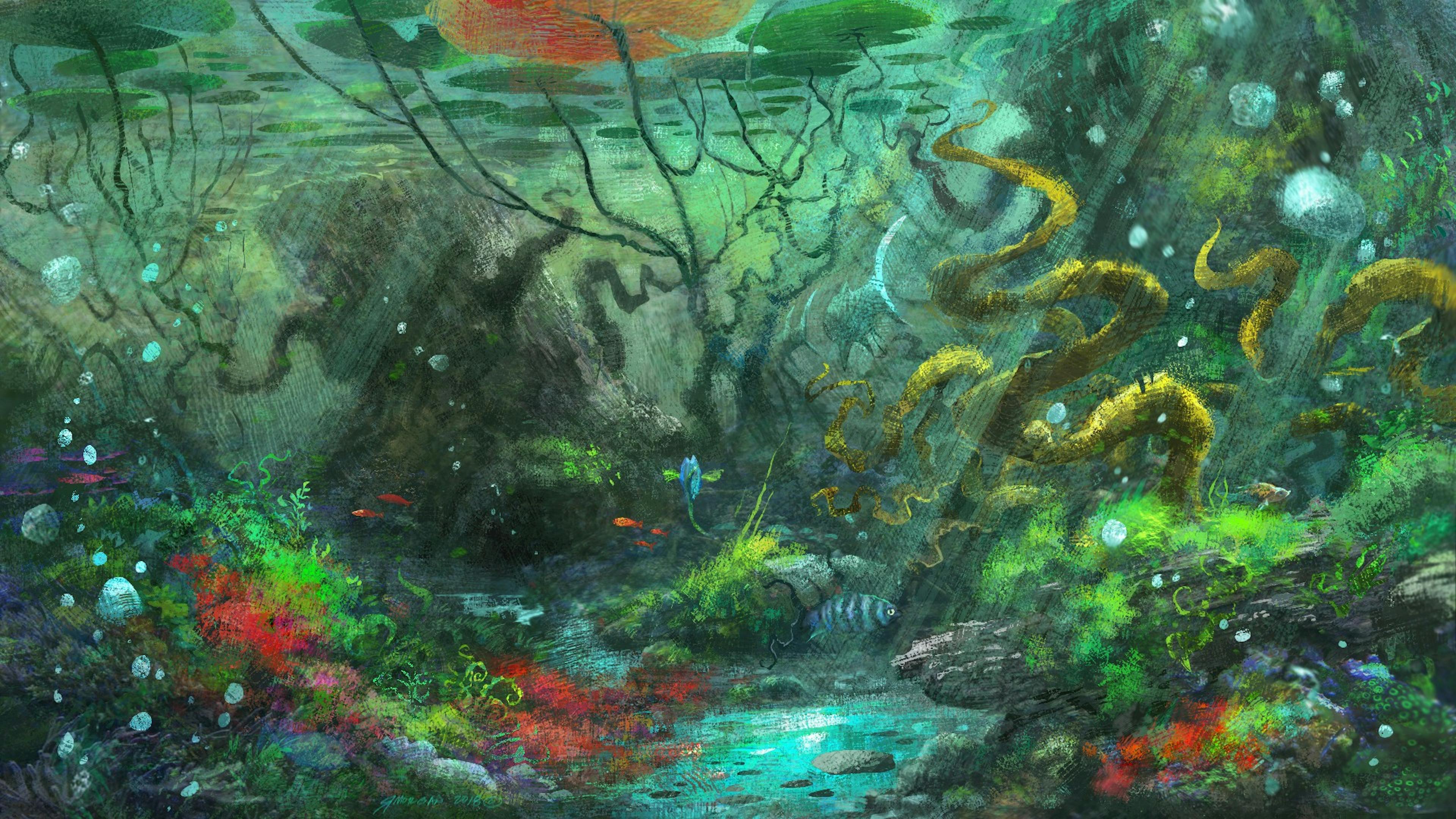 An underwater scene