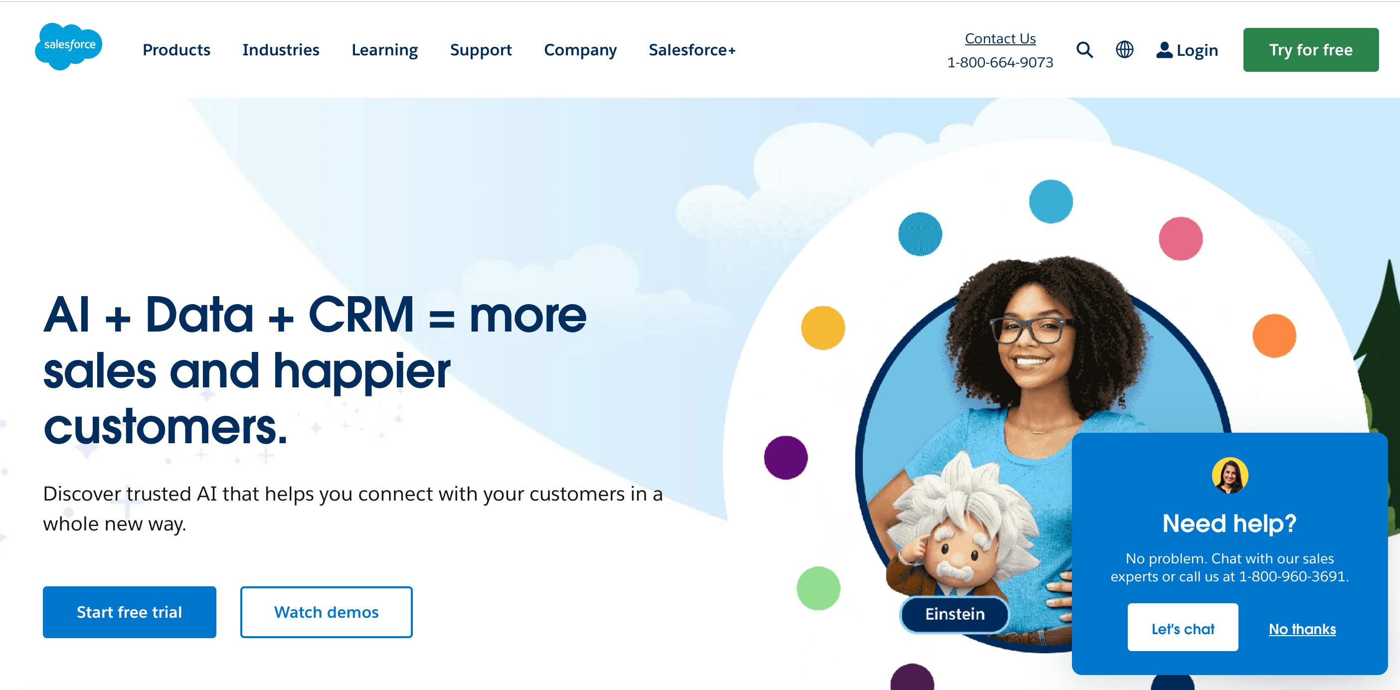 Screenshot of Salesforce website from Amy Khan