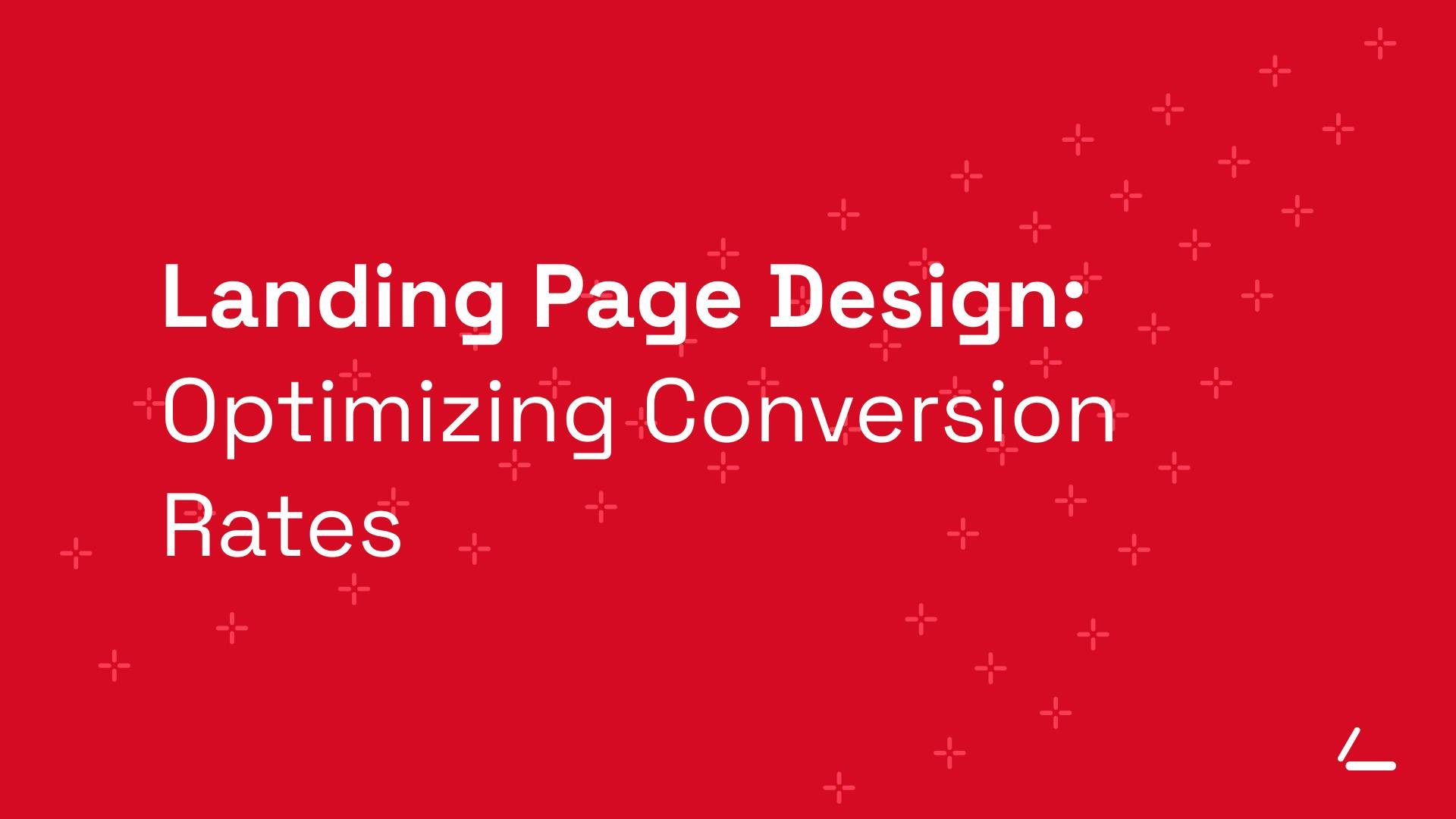 SEO Article Header - Red background with text about Landing Page Design