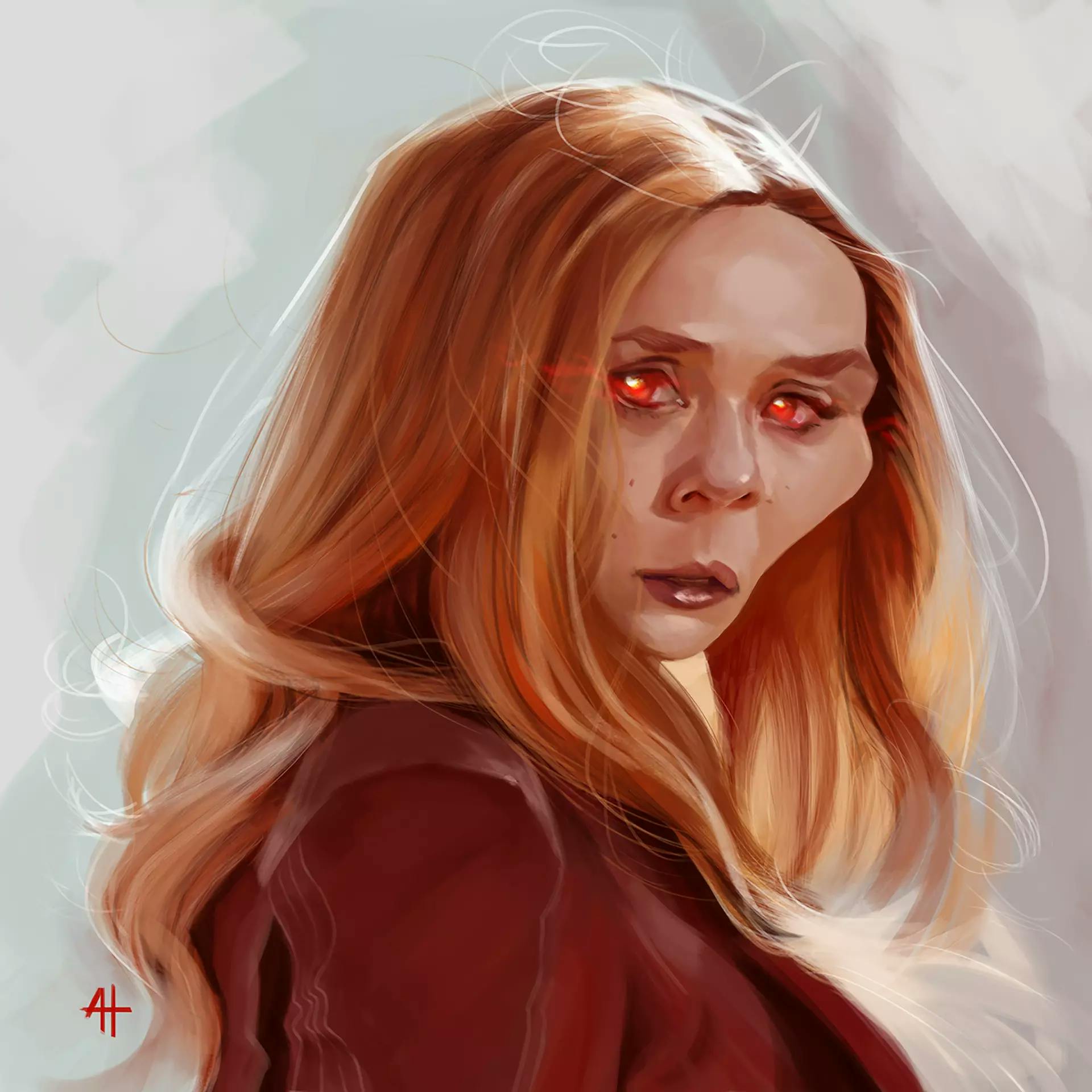 A caricature of Elizabeth Olsen