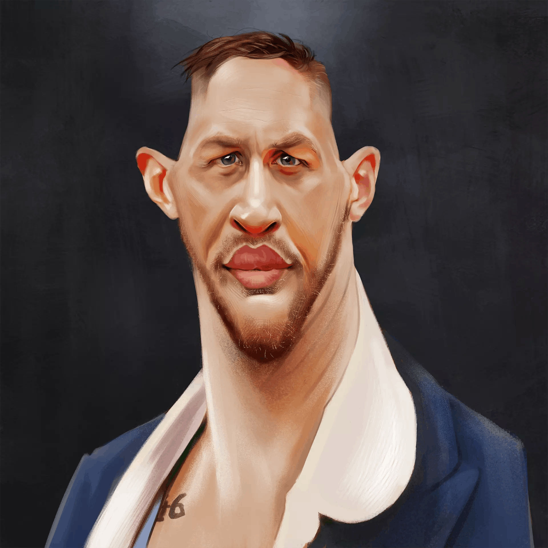 A caricature of Tom Hardy