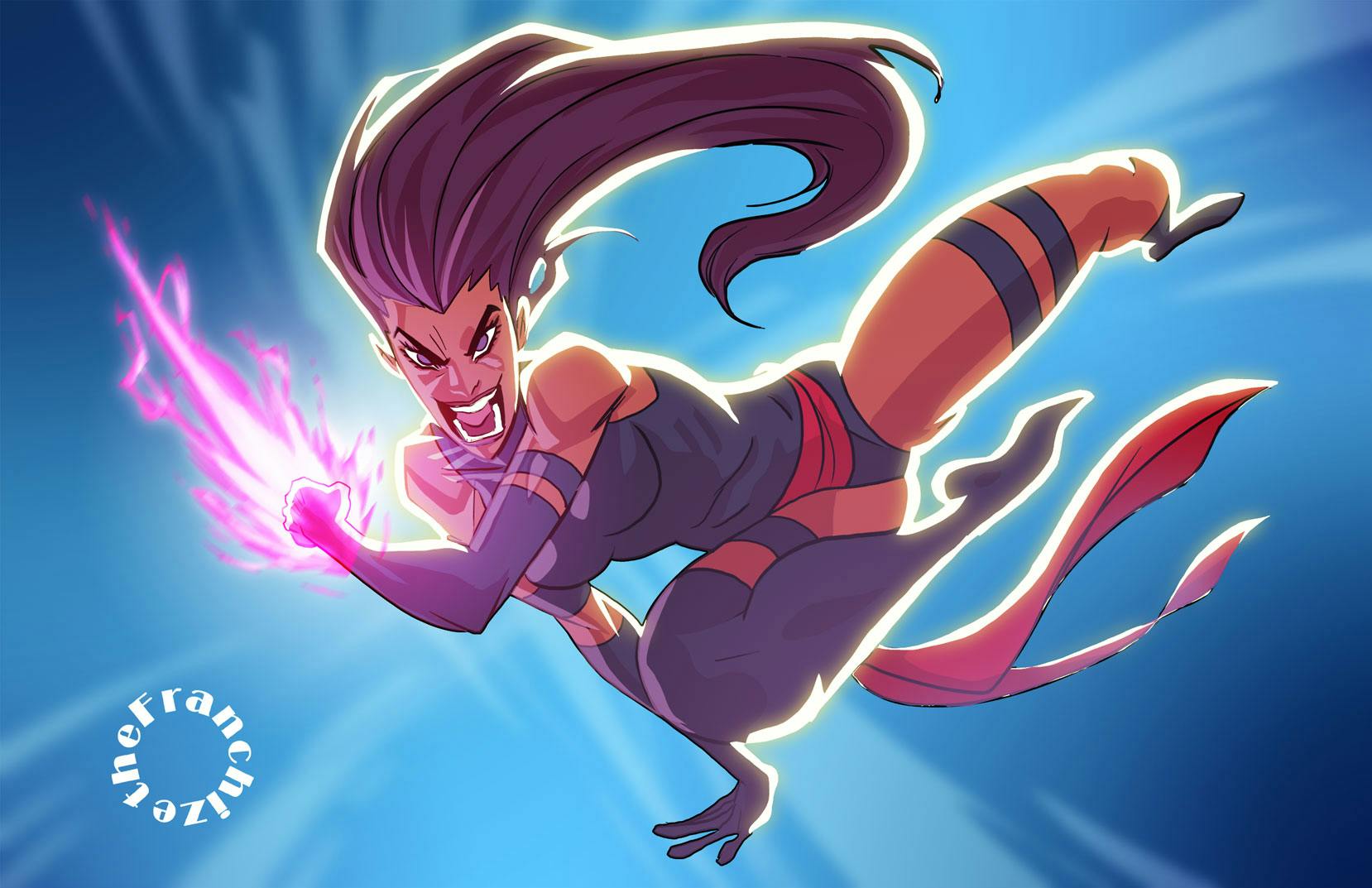 Psylocke jumping