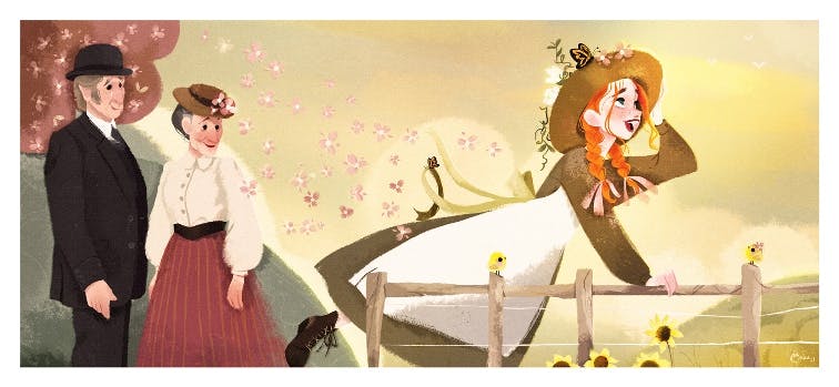 An illustration of Anne of Green Gables