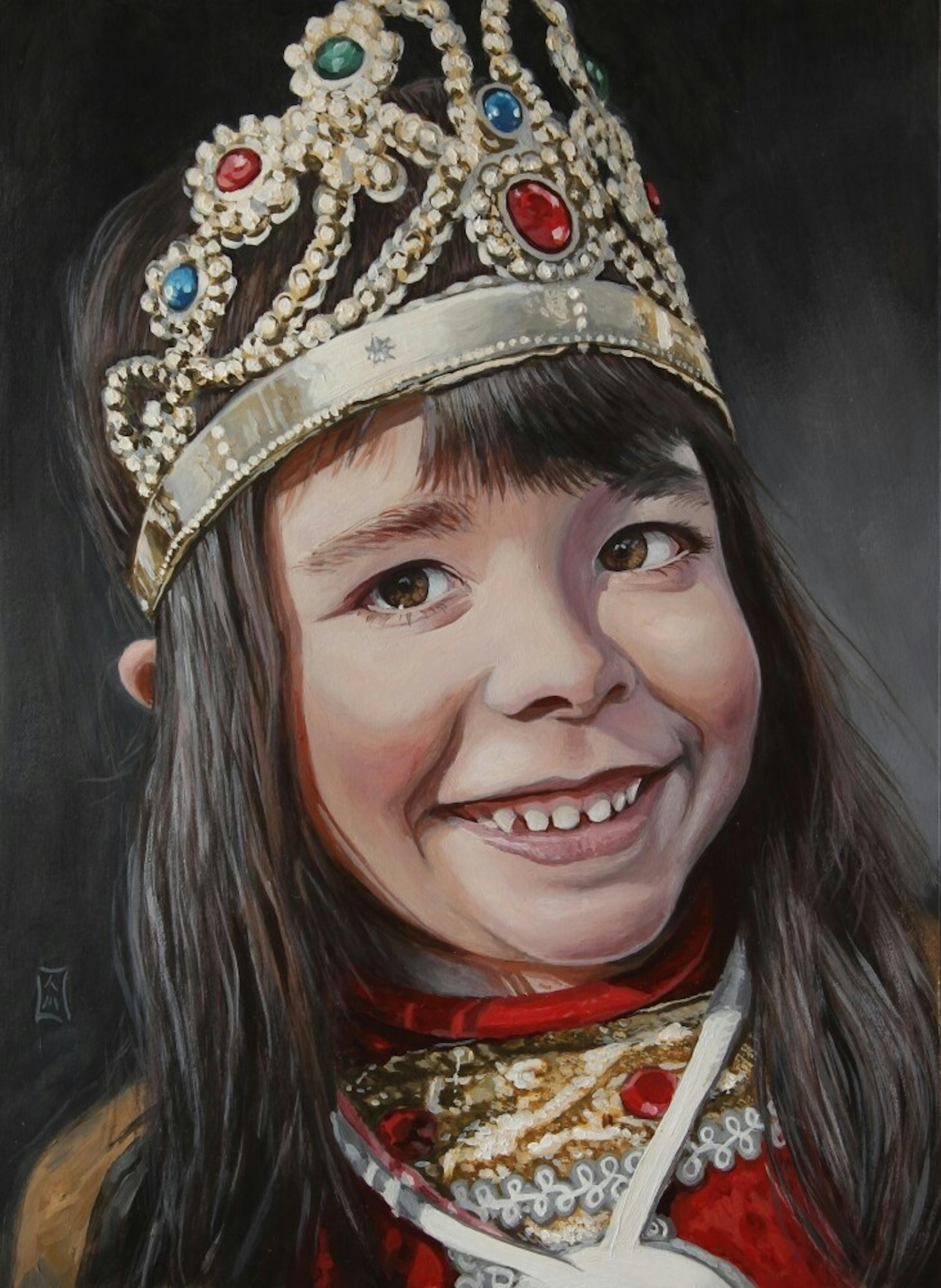 Portrait of a girl with crown