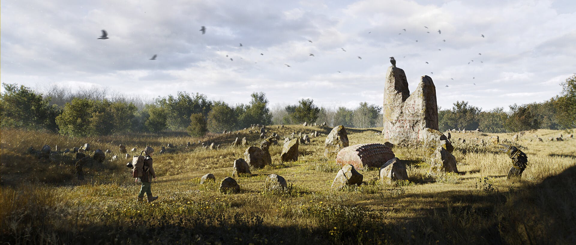 An ancient stone circle