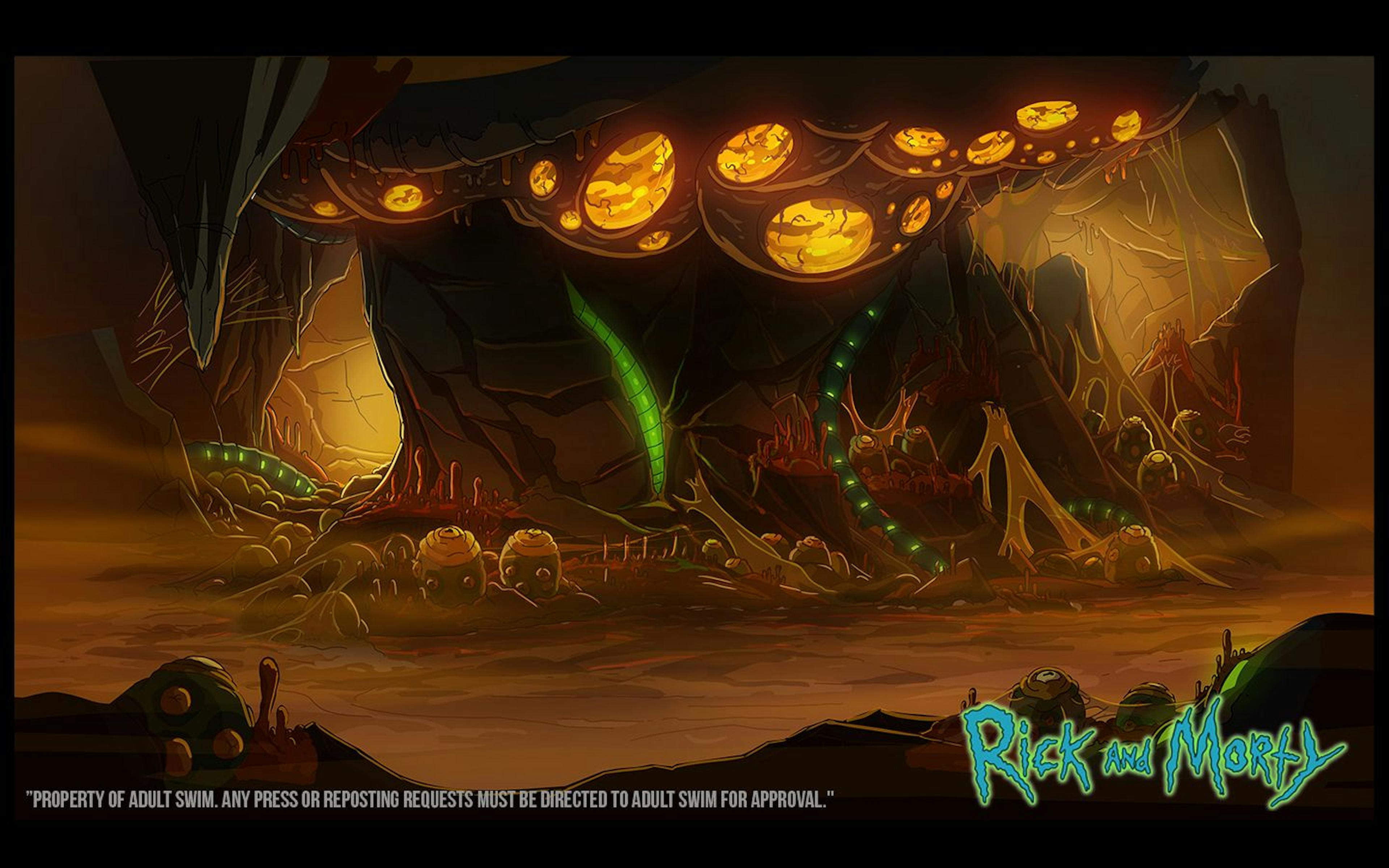 A Rick & Morty alien background