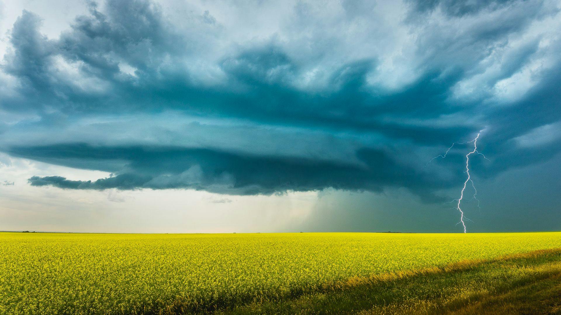 Storm over Canadian prairie