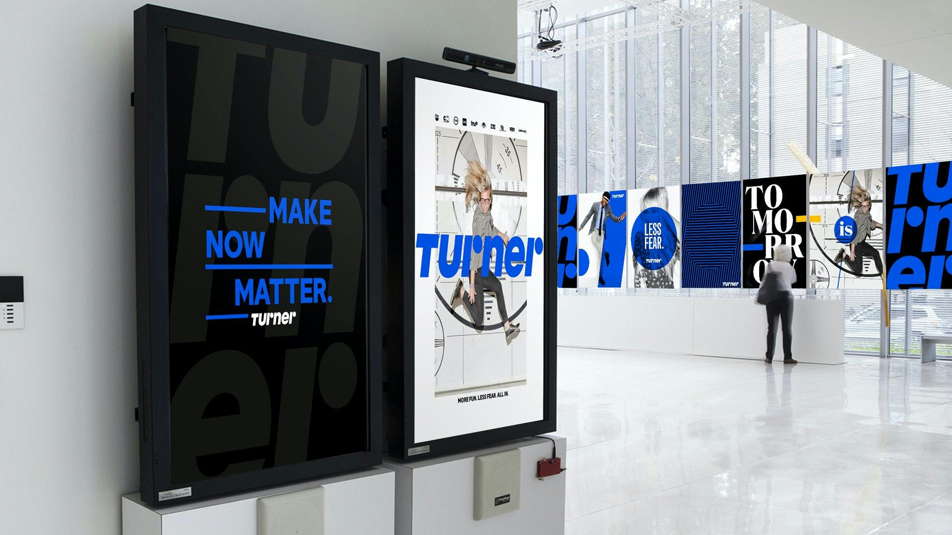 Turner ads in situ in an airport