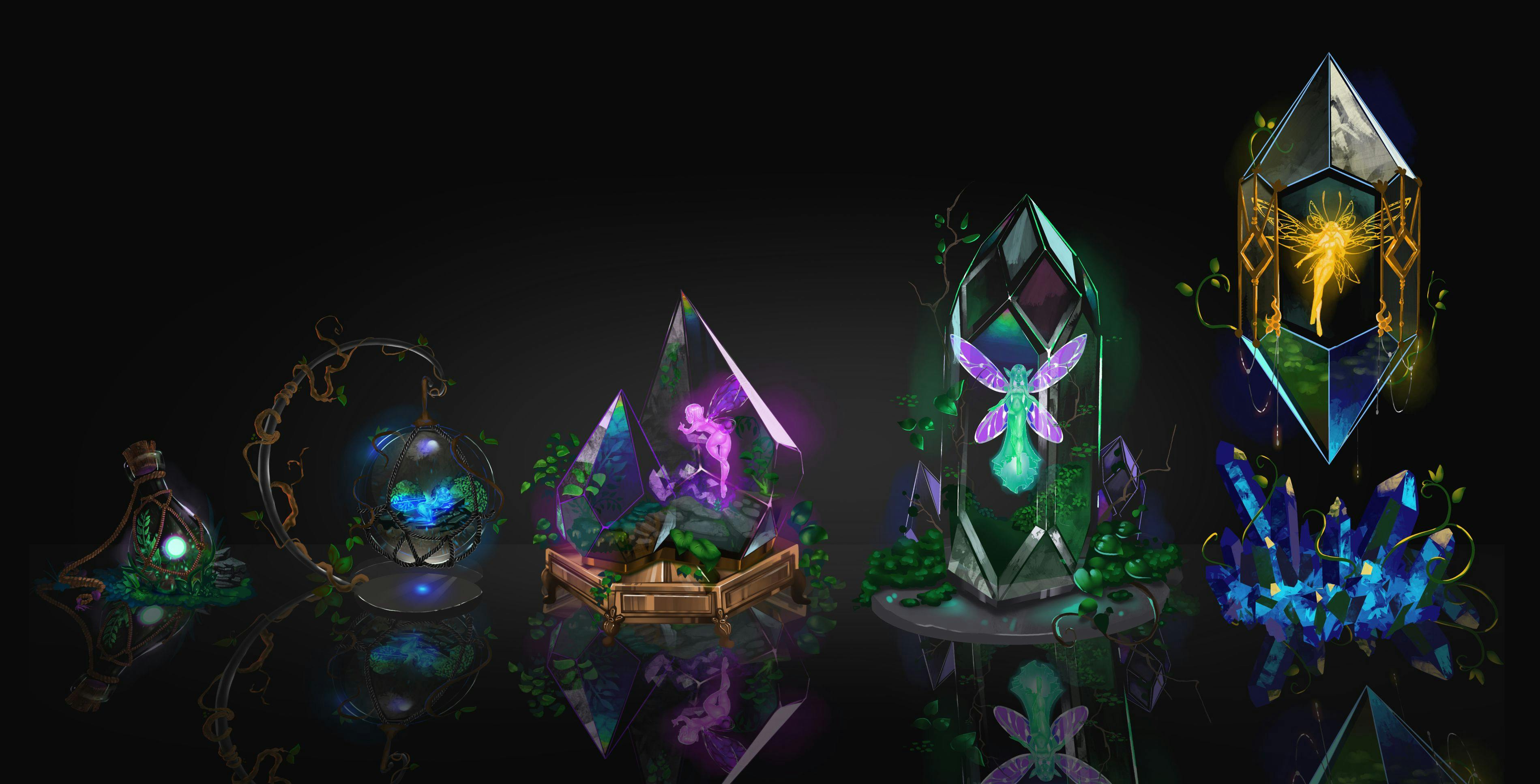 Dark fairy crystals