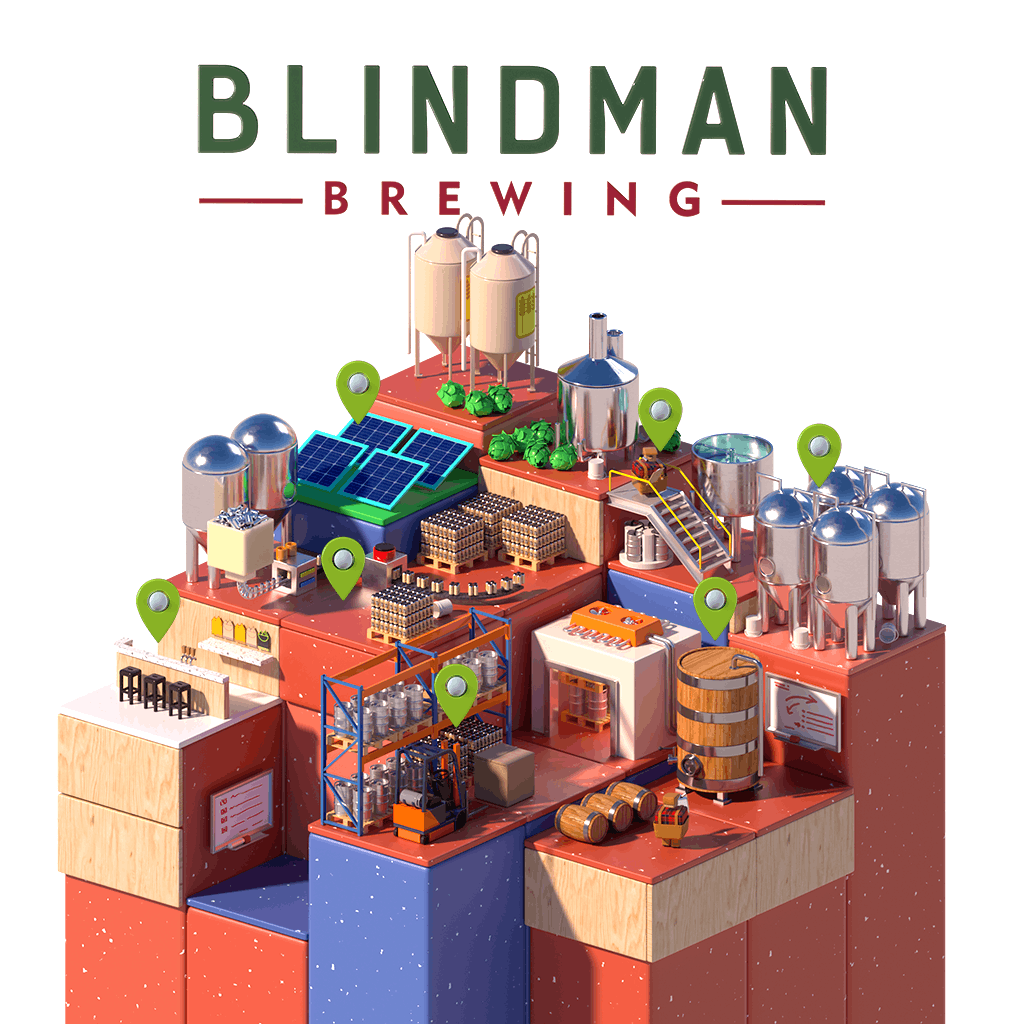 Blindman Brewing 3D illustration
