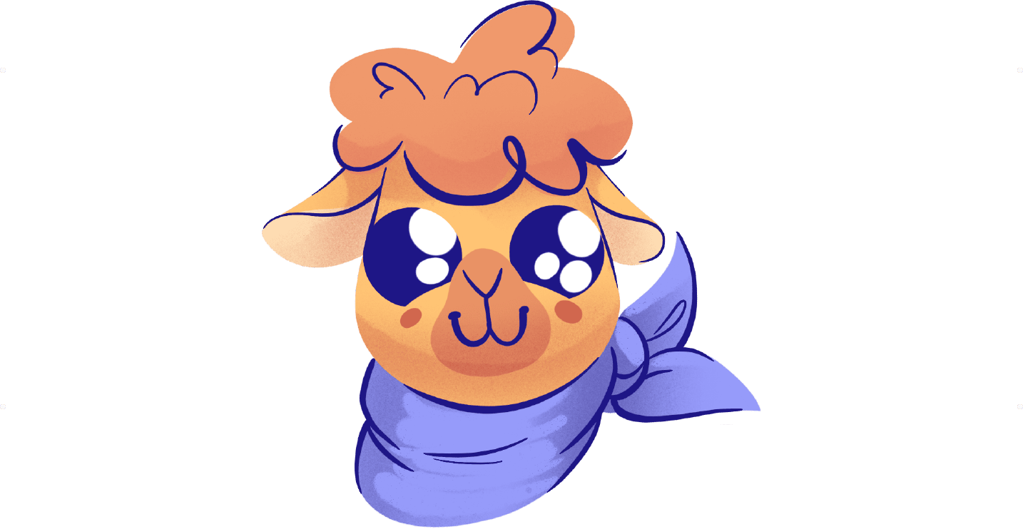 A cute eyed alpaca