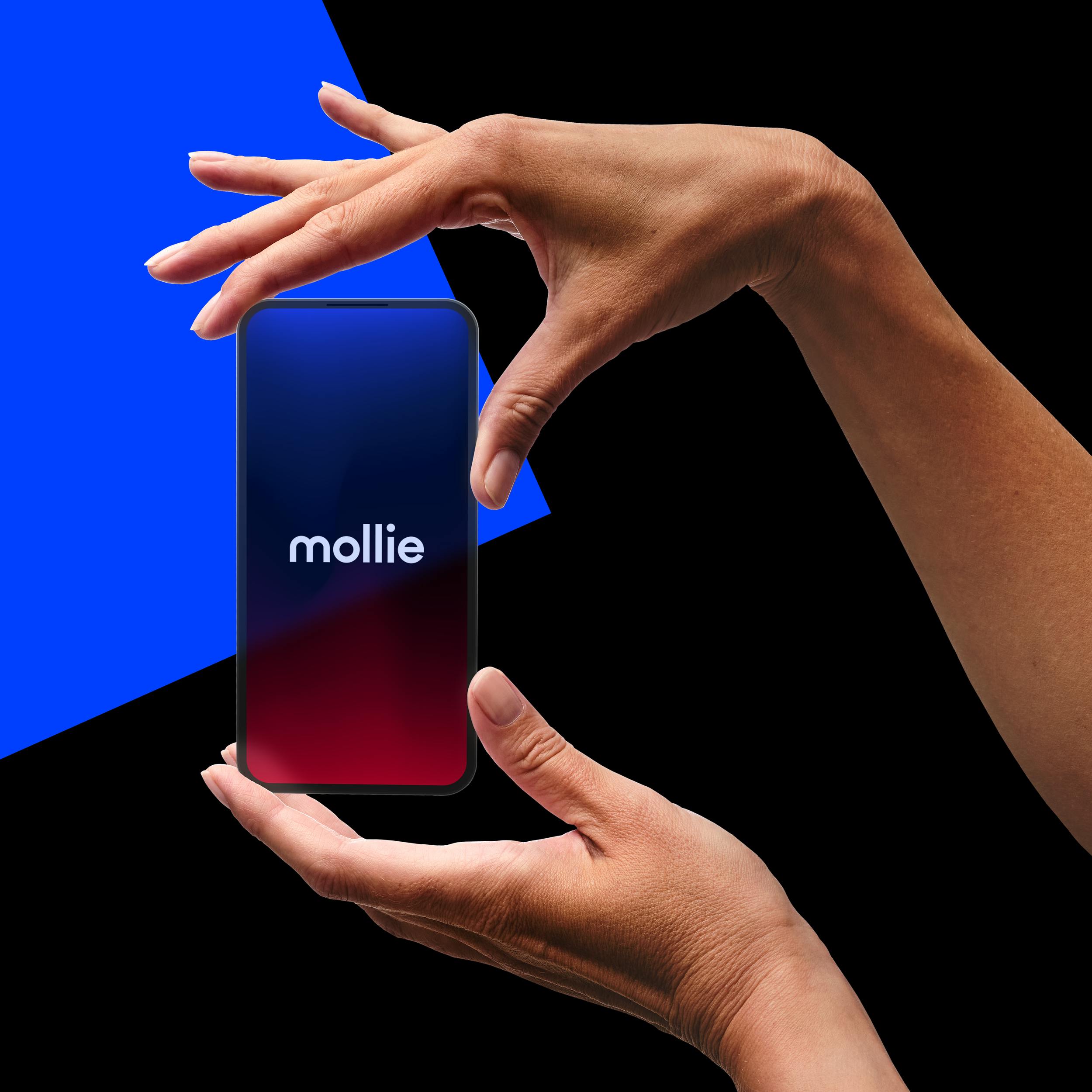 A mollie phone in portrait mode