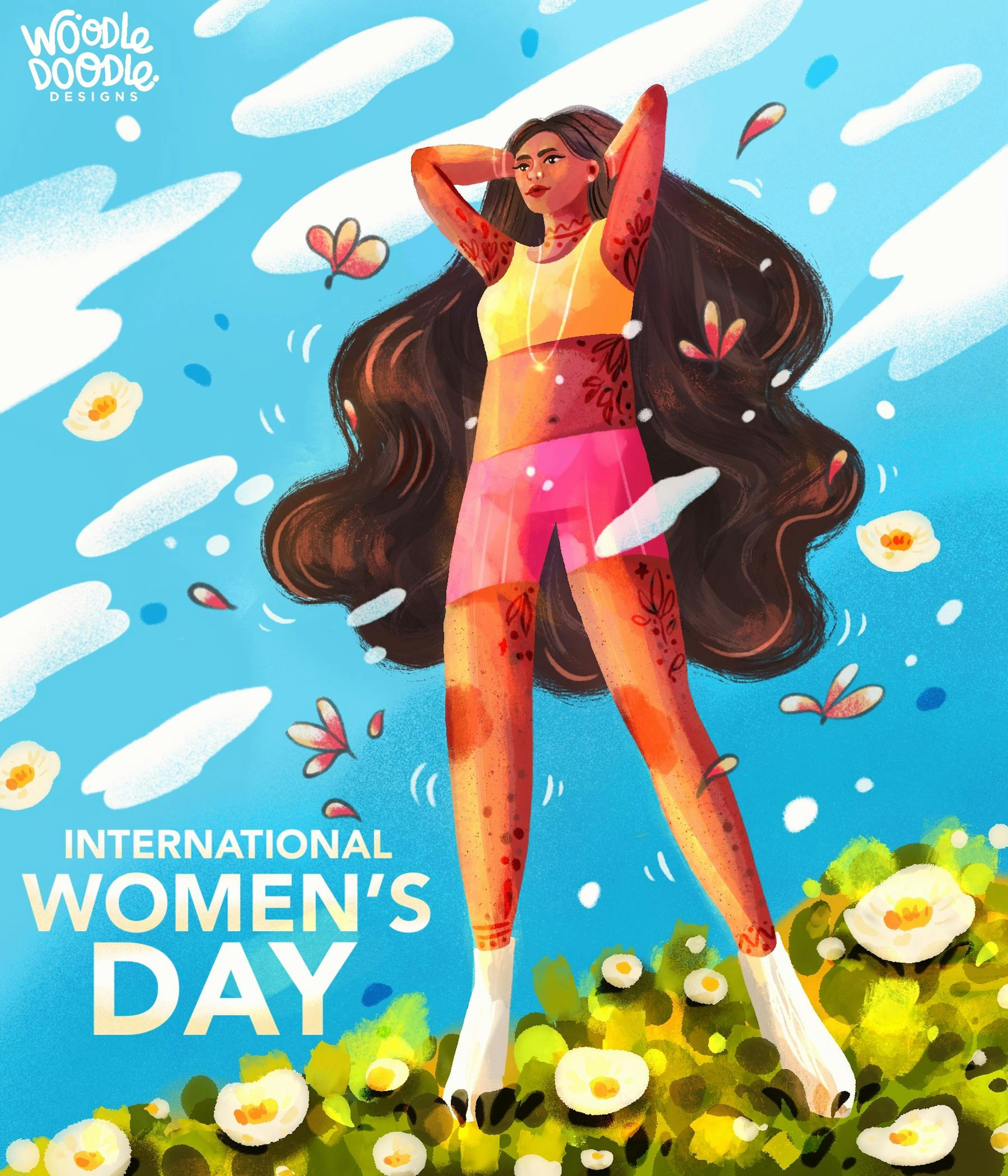 A woman standing outside