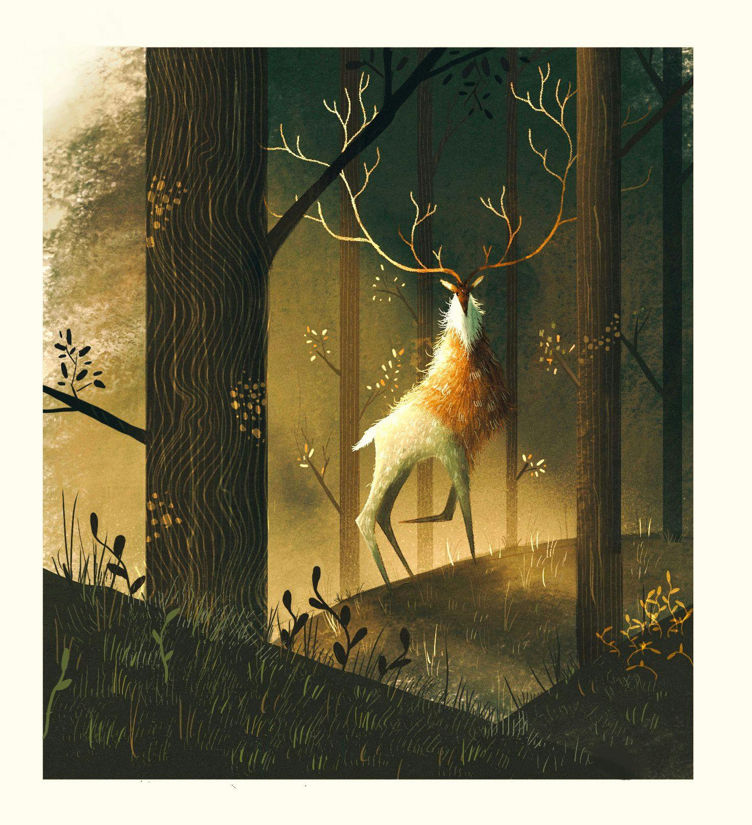 An elk in the forest