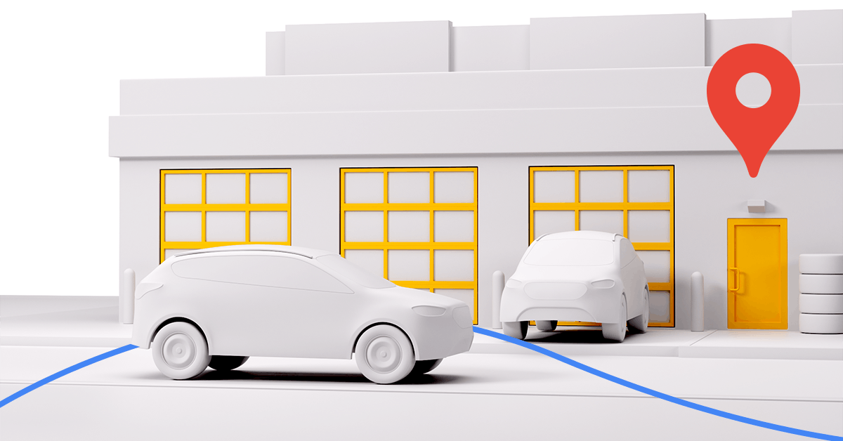 Google maps 3d scene with cars