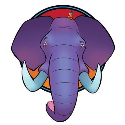 Purple elephant